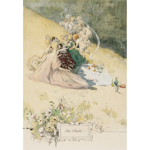 Sur l’herbe: A Group of Figures in a Landscape